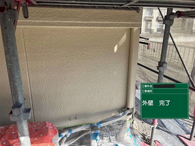 明石市　外壁施工が完了